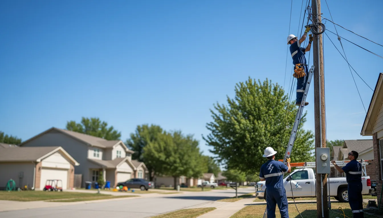 Residential electrician providing installation services in Perry, AR